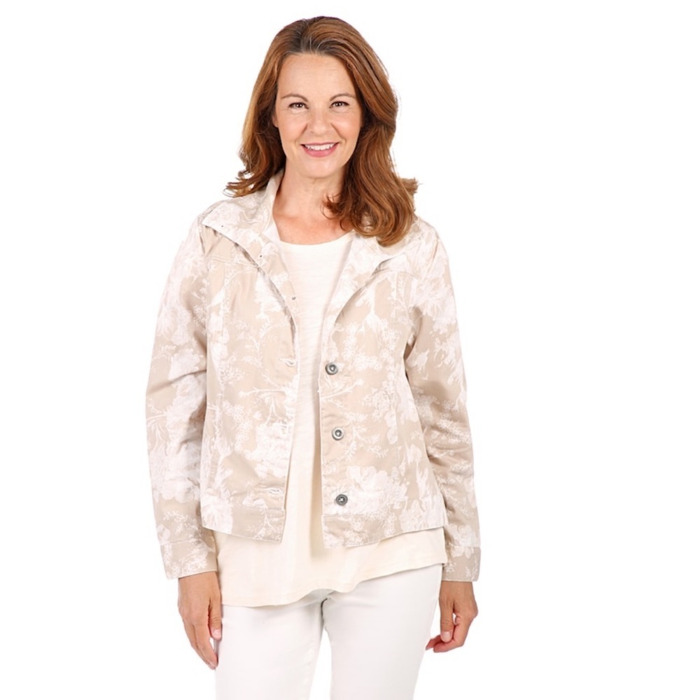 Nwt DIANE GILMAN box pleat boxy jacket